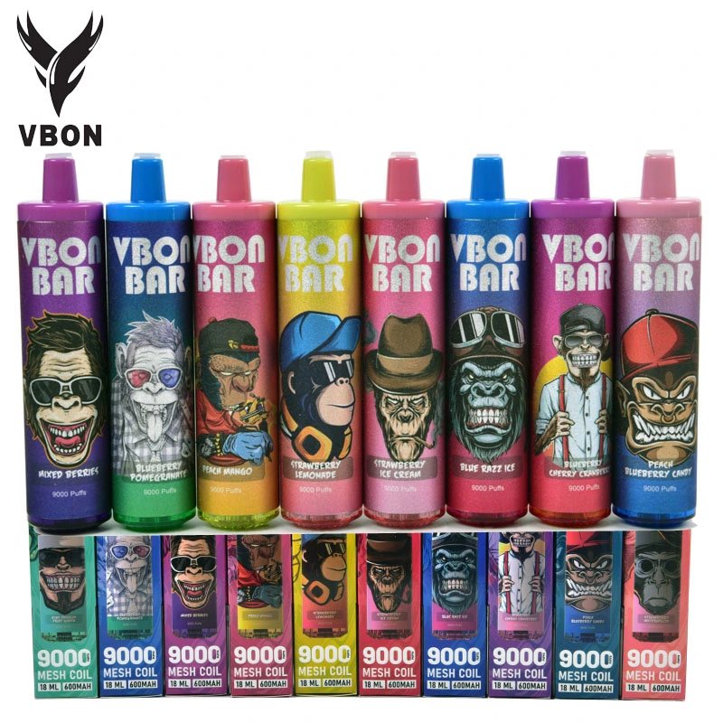 Wholesale/Supplier Vbon Bar 9000 Puffs Rechargeable Mesh Coil Disposable/Chargeable 600 5000 8000 9000 10000 5K 8K 9K 10K Vape Puff