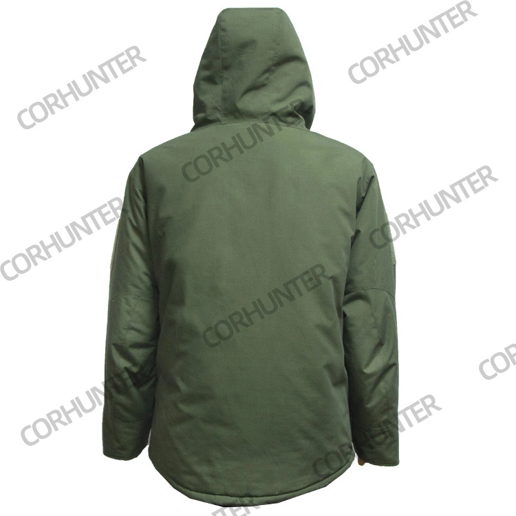 Wasserdichte winddicht Winter Warm Outdoor Sport taktische Jacke mit Baumwolle Grüne Farbe