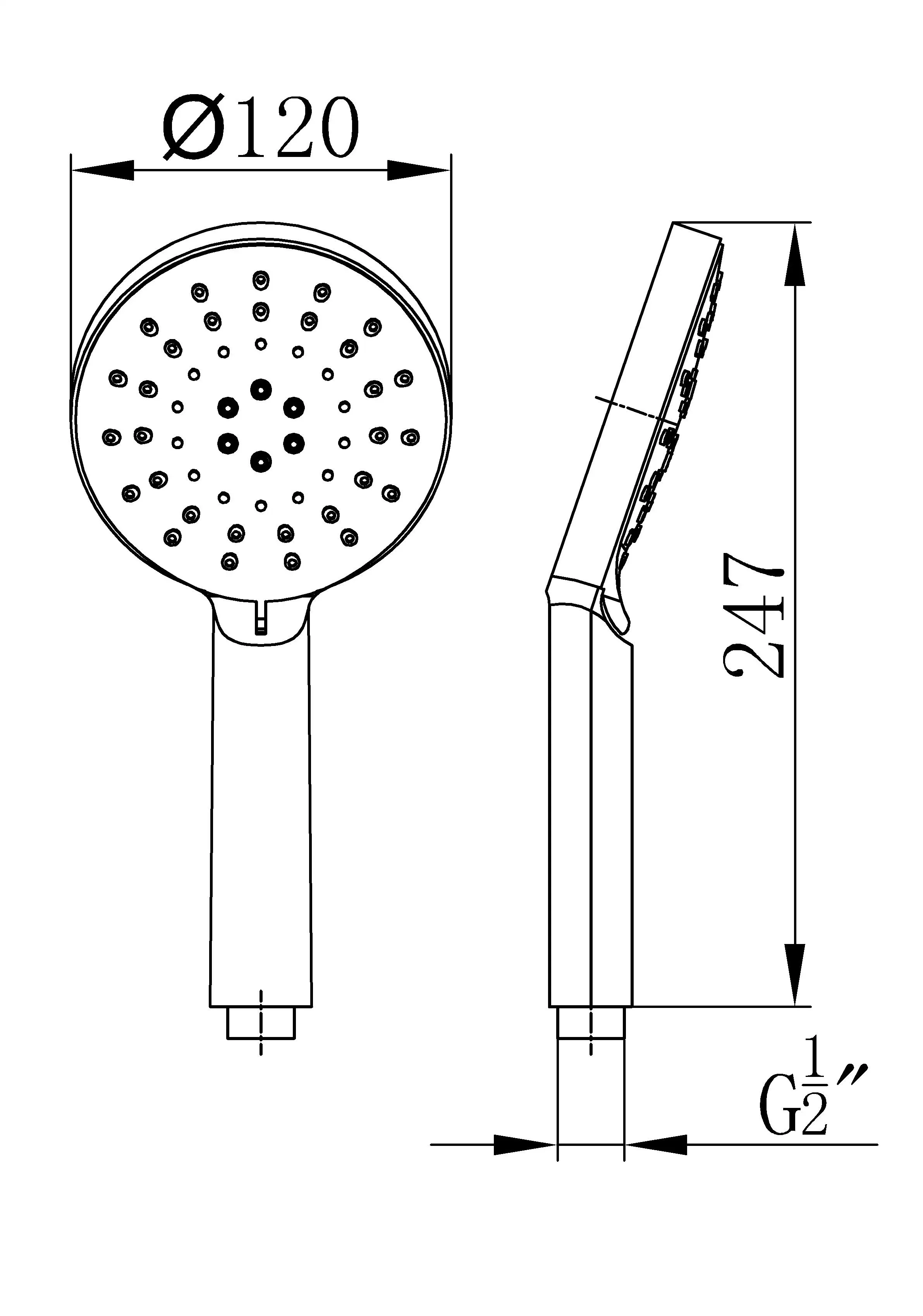 Watermark Economical Shower Head Shower Yellow Brass Rain Shower Set Bathroom Shower Set Sh002-F+W81882