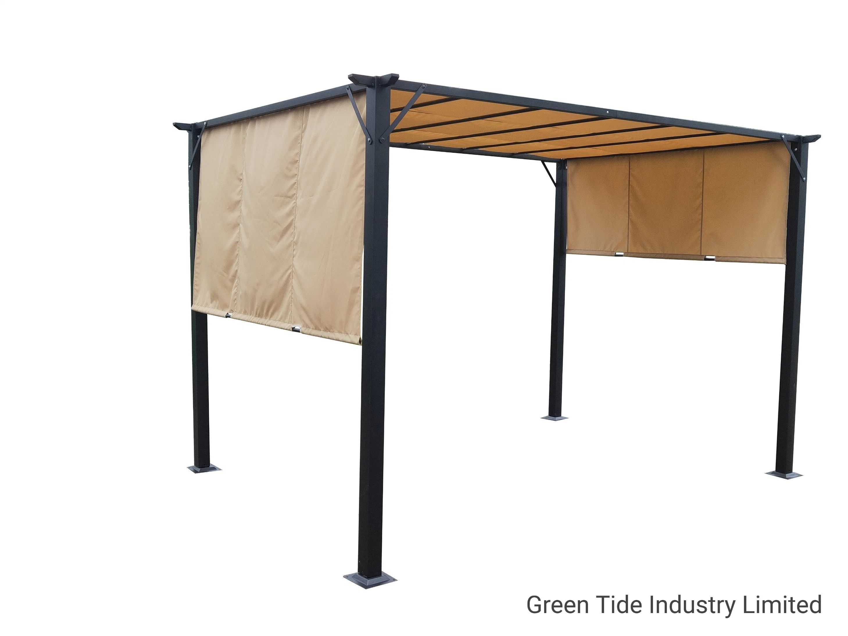 Patio Furniture Moving Roof Pergola Gazebo with Outdoor Canopy