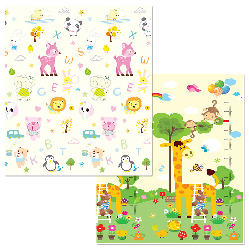 Tapis double faces réversible pour les enfants d'une épaisseur de pliage bébé jouer XPE tapis en mousse