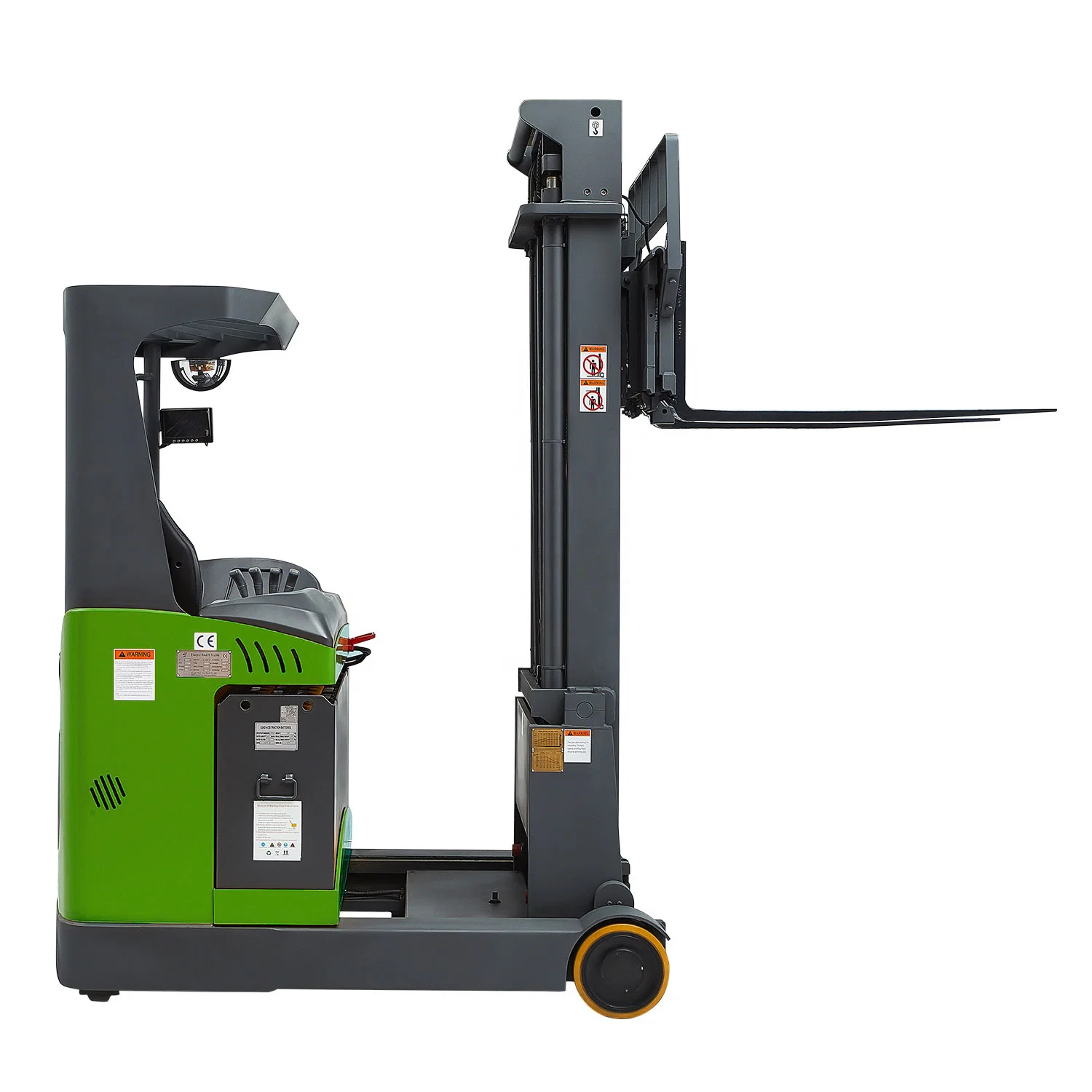 Movmes with 5-12.5m Maximum Lift/Lifting Height 1.5t 2t 2.5t 3t Retractable Forklift Stacking Electric Reach Truck Price for Narrow Aisles/Pallet