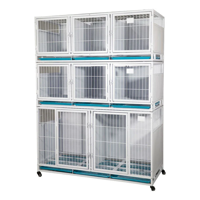 Popular Dog Cage with Multiple Sizes Stainless Steel Pet Transport Metal Kennel Mesh Dog Cage