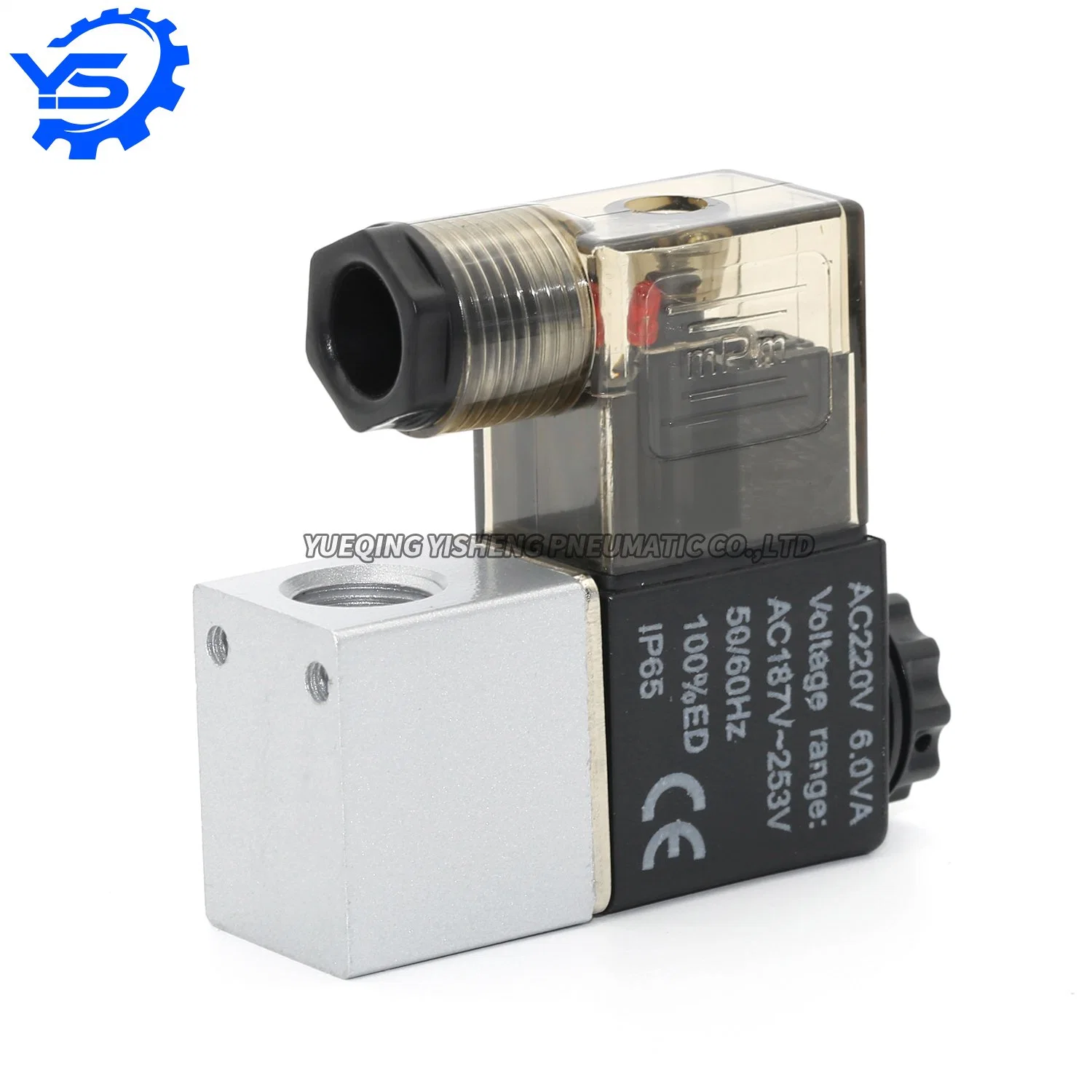 2V025-08 1/4 Port AC220V DC24V Airtac 2/2 Aluminum Pneumatic Air Electric Solenoid Valve