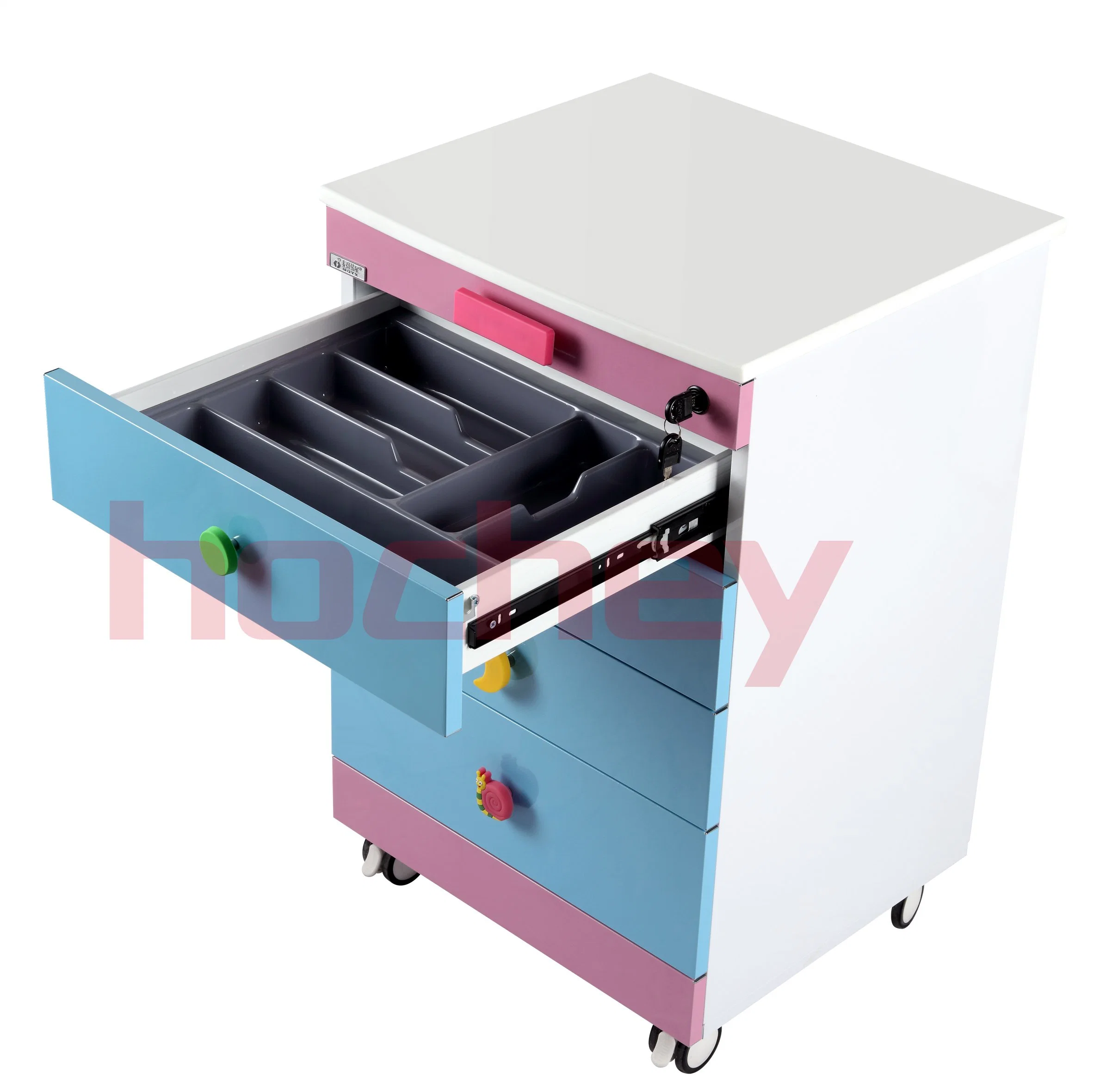 Dental 4 Tier Kids Cabinets Medical Mobile Furniture Dental Furniture Cabinets Teeth Trolleys Mobile Cabinets Laboratory Dental Units