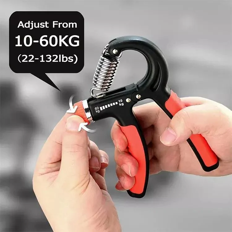 Hand Grip Strengthener Exerciser Workout Wrist Finger Steel Forearm Adjustable Hand Grip