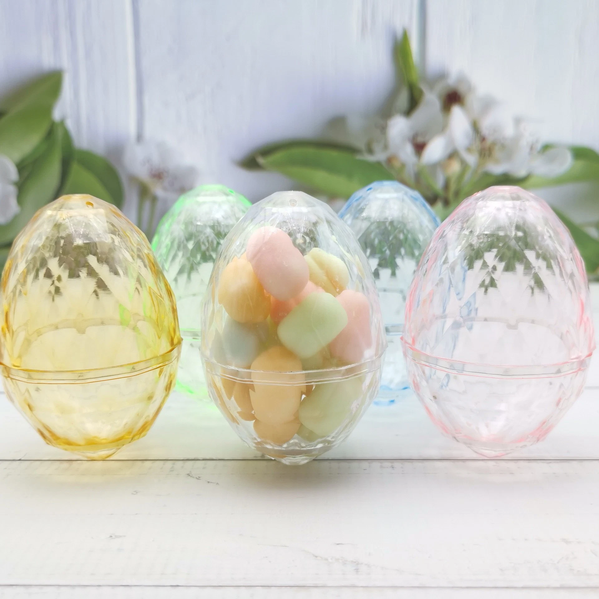 Easter Plastic Colorful Transparent Gifts PS Crafts Easter Egg Packing Candy Box