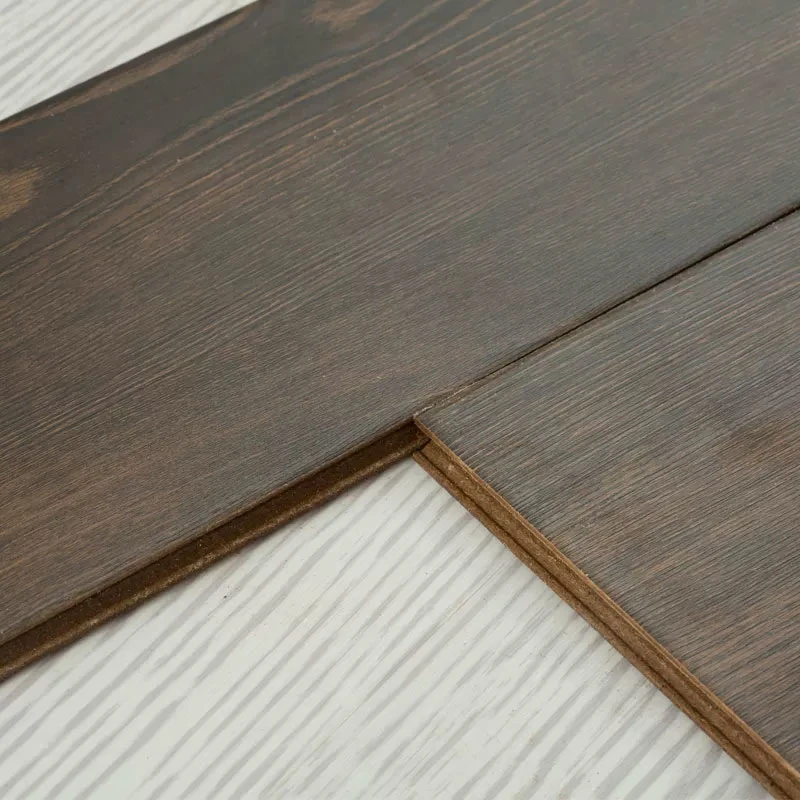 8.3Mm HDF troquelados Hickory filo encerado plancha PVC PVC laminado de madera suelos de madera laminadas