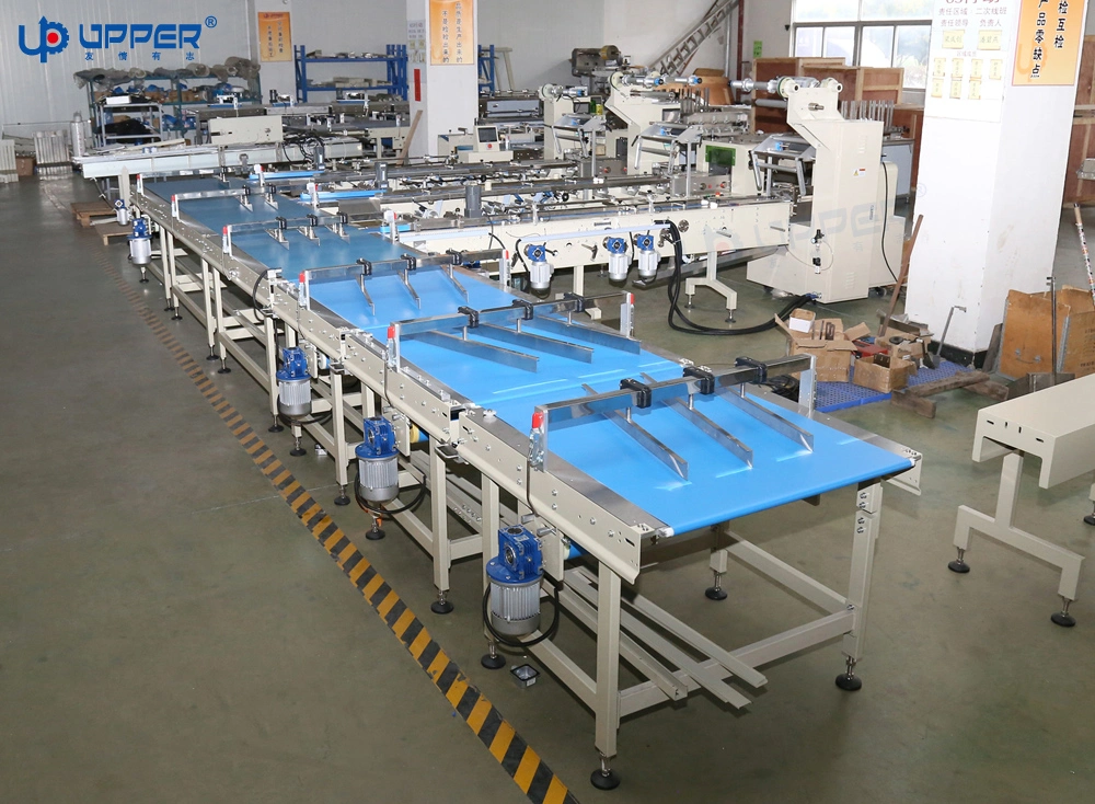 Prints Tea Bags Mask Cosmetics Disposable Products Kitchen Supplies Hygiene Products Continuous Vacuum Sealer Assembly Line Packaging Machine