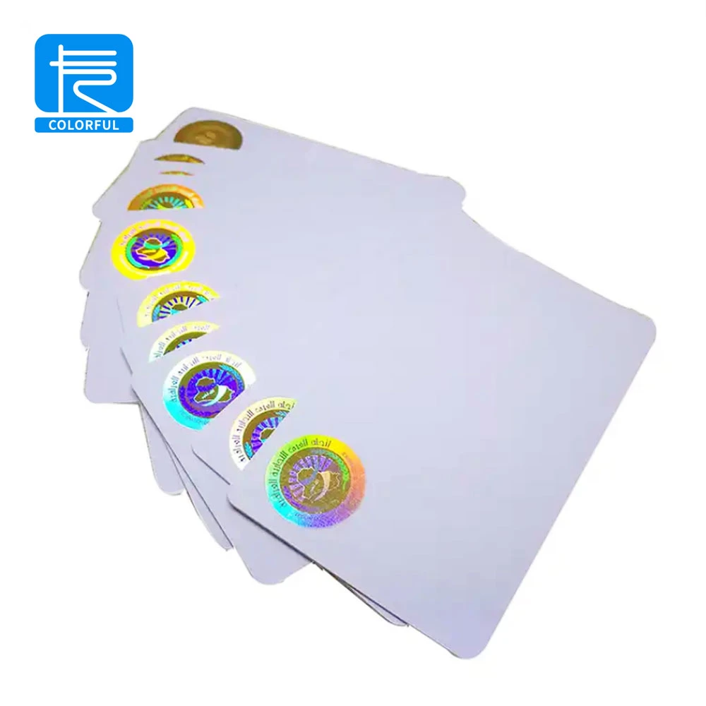Free Design Factory Custom Printable Plastic Hologram Anti-Counterfeiting PVC ID Card with Anti-Counterfeiting Label Sticker
