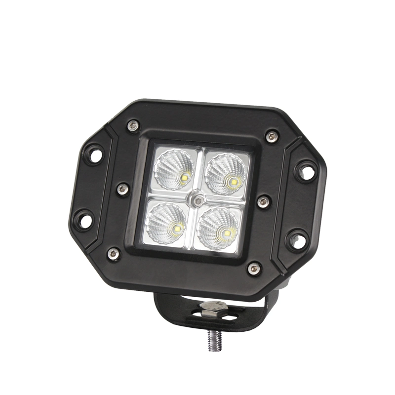 waterproof IP68 Spot/Flood 16W 4.8&prime; Flush CREE LED Work Light for Offroad Jeep SUV Boat