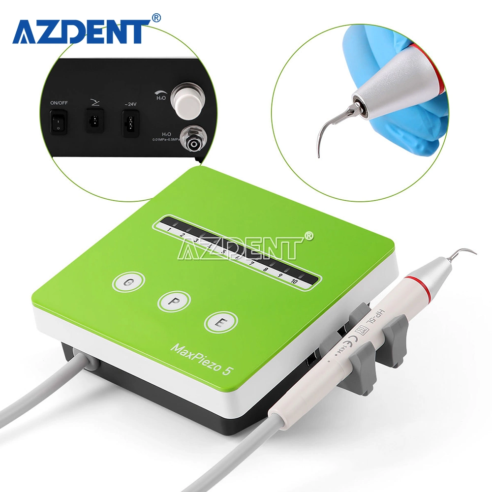 Azdent Dental Ultrasonic Piezo Scaler Water Bottle Endo Scaling Teeth with LED Detachable Handpiece