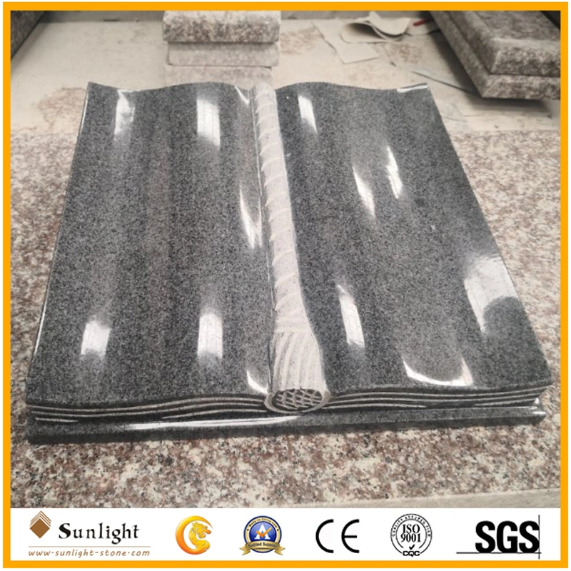 Shanxi Black Granite Book Style Bible Shape Tombstone Tombstones for Cemetery