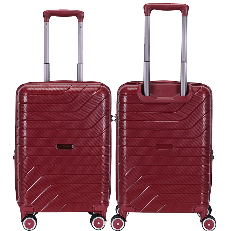 New Fashion Matching Color Polypropylene Travel Trolley Luggage Bag with Built-in Tsa Lock