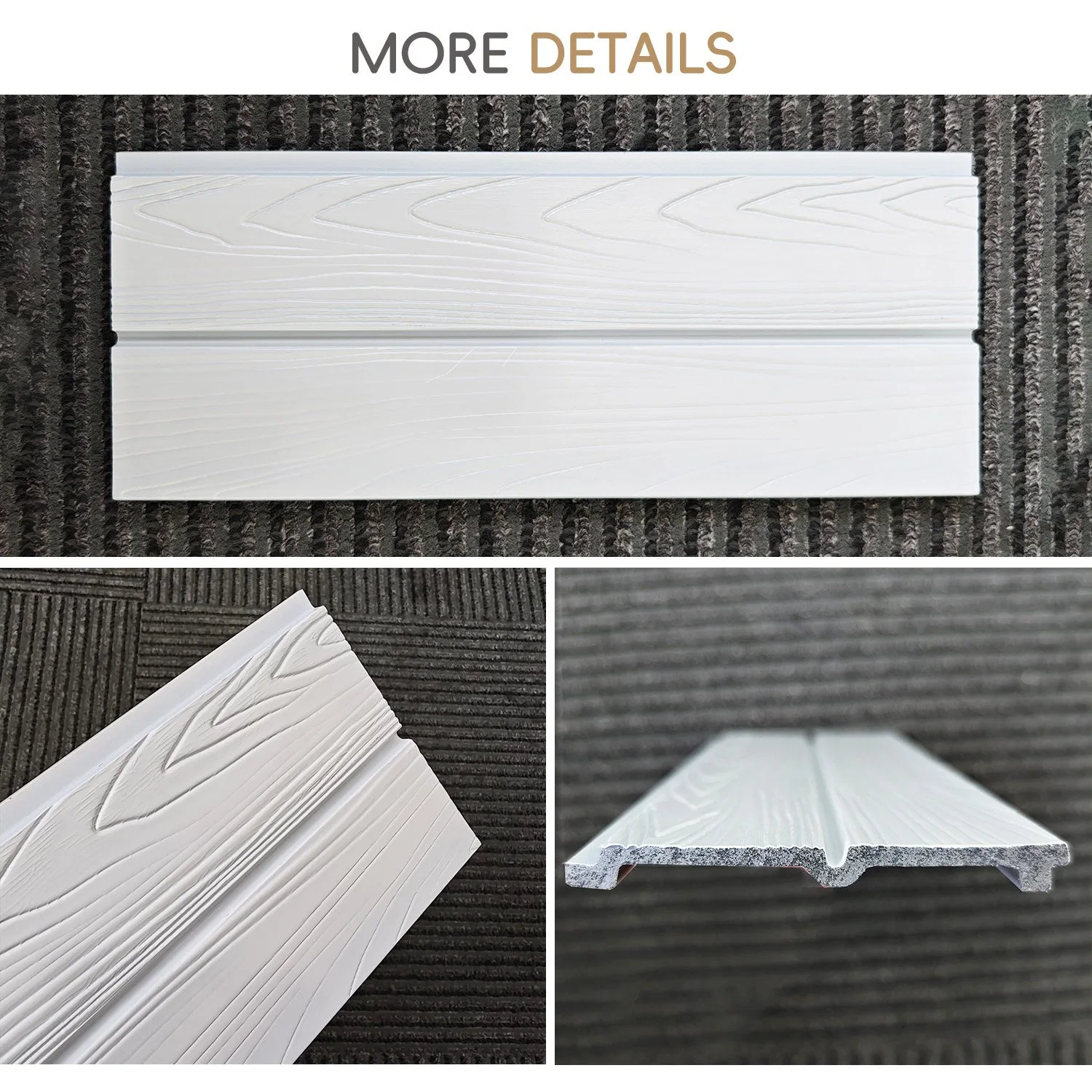 Auuan G1214c Hot Selling Model Fluted Wall Panel PS Material Composite Wall