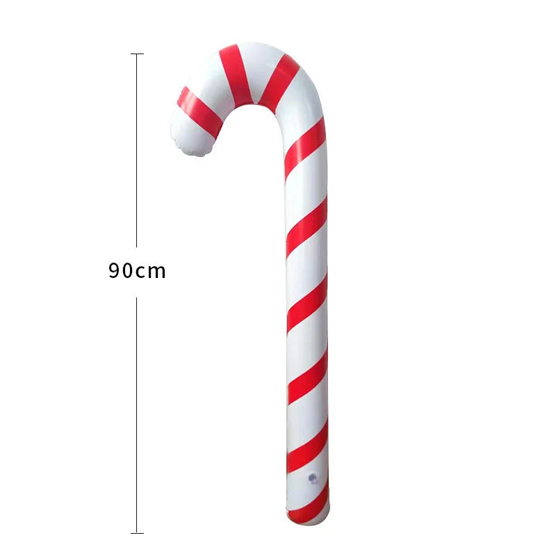 Cross-Border Hot-Selling PVC Inflatable Christmas Cane Children's Blowing Cane Christmas Interactive Toys for Children