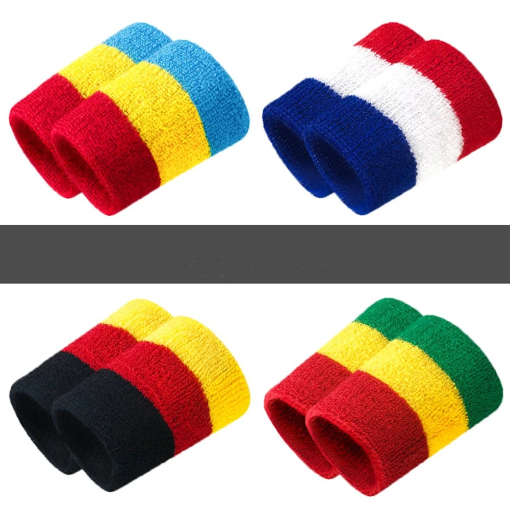 Colorful Sports Wristbands Wrist Sweatbands Custom Logo