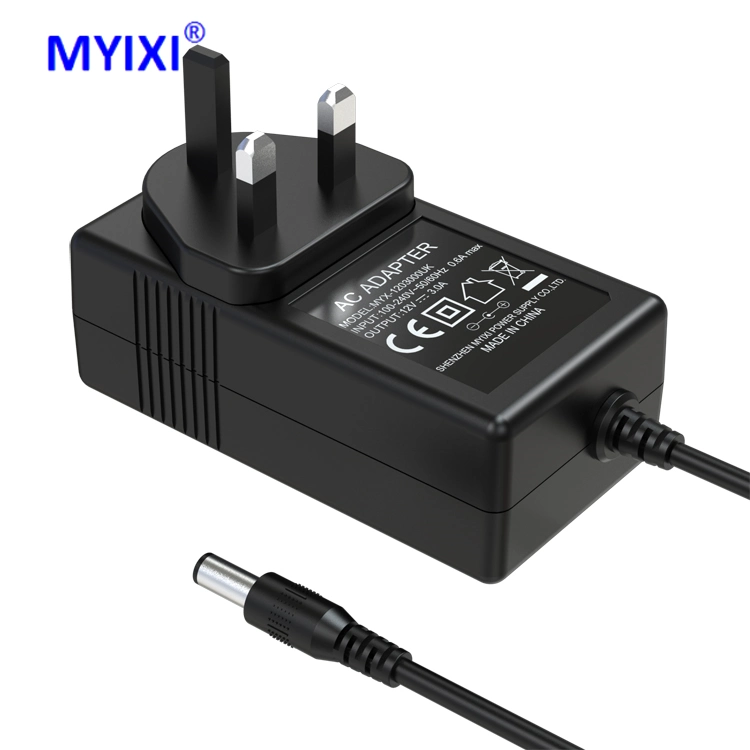 High quality/High cost performance  12V 3A European Power Adapter CE RoHS GS Certificated 36W UK Standard Wall Mounted 24V1.5A CCTV Camera Power Supply