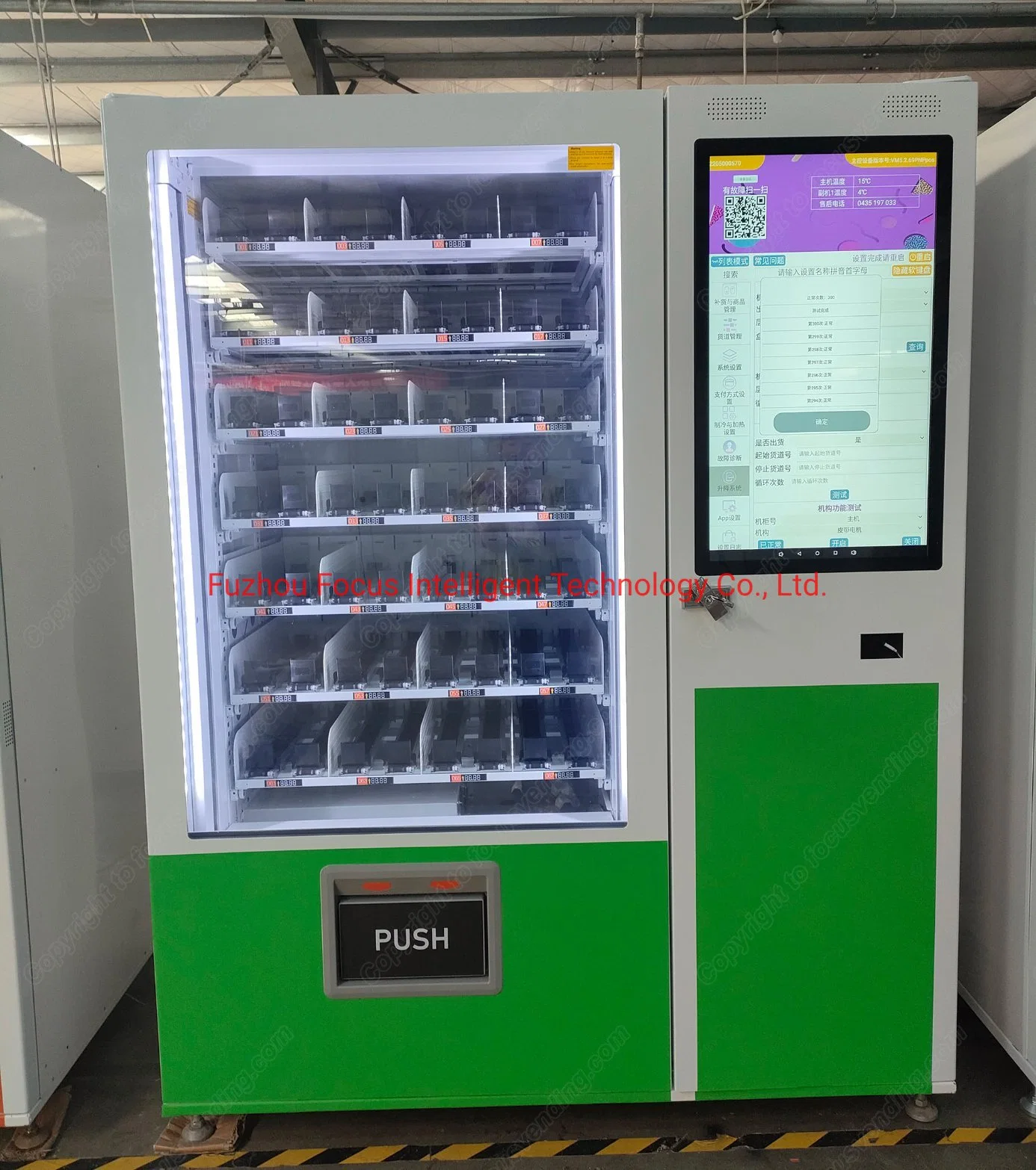 Indoor Salad Food Vending Machine Combo WiFi Smart Touch Screen Work for Australia Currency