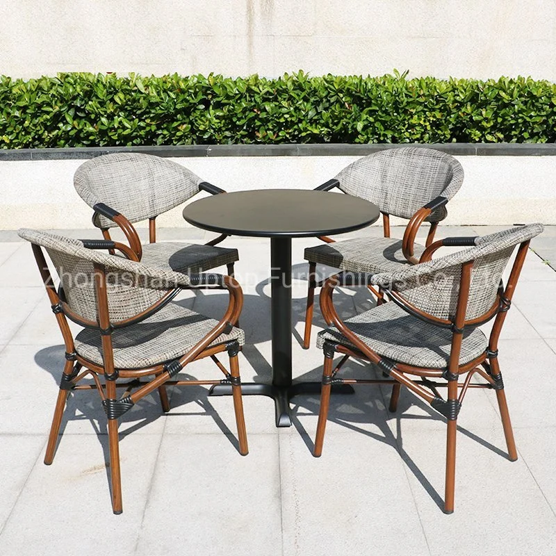 Rattan Indoor and Outdoor Bamboo Style Dining Table and Chair