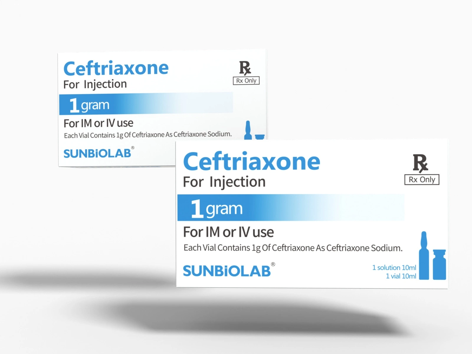 La atención de salud Ceftriaxione 1g de inyección de polvo para inyección de antibióticos medicamentos DMS Ceftriaxona sódica