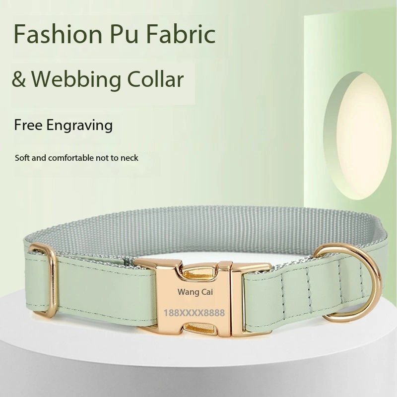 PU Leather Cat Collar Personalized Kitten Collar ID Name Engraving Pet Neck Starp for Cat Small Dog