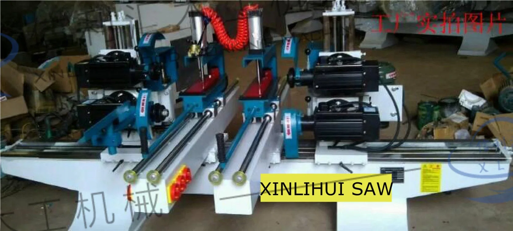 Double-Head Saw, Automatic Cutting Saw, Double-Stage Automatic Double-End Machine, Woodworking Square Head Sawing Machine Frequency Conversion Speed