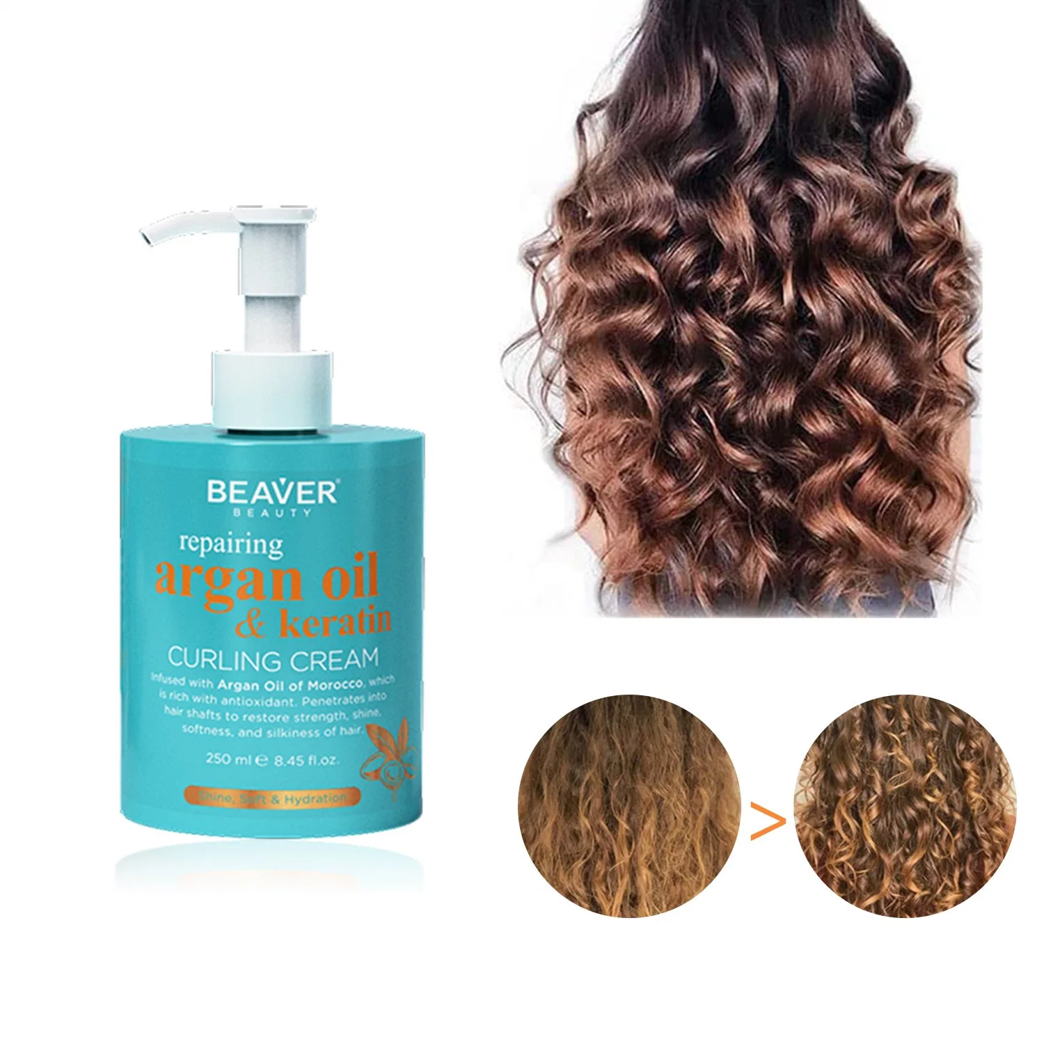 Crème revitalisant pour cheveux à la crème hydratante Beaver