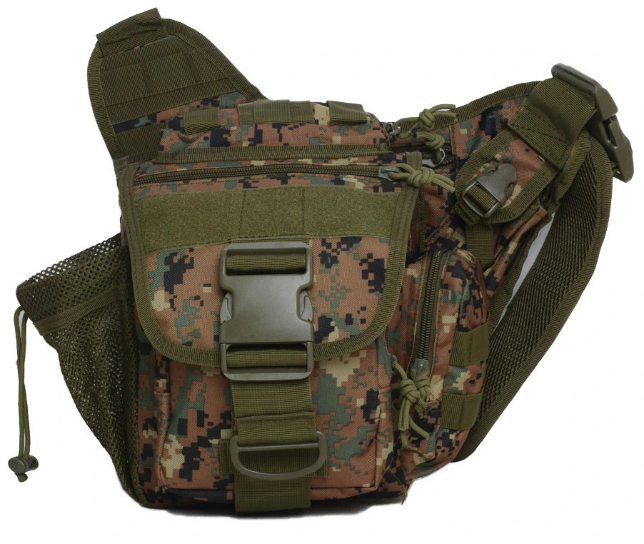 Bolso de cintura táctico de estilo militar para ciclismo, senderismo y deportes al aire libre, resistente al agua y con estampado de camuflaje (CY3611)