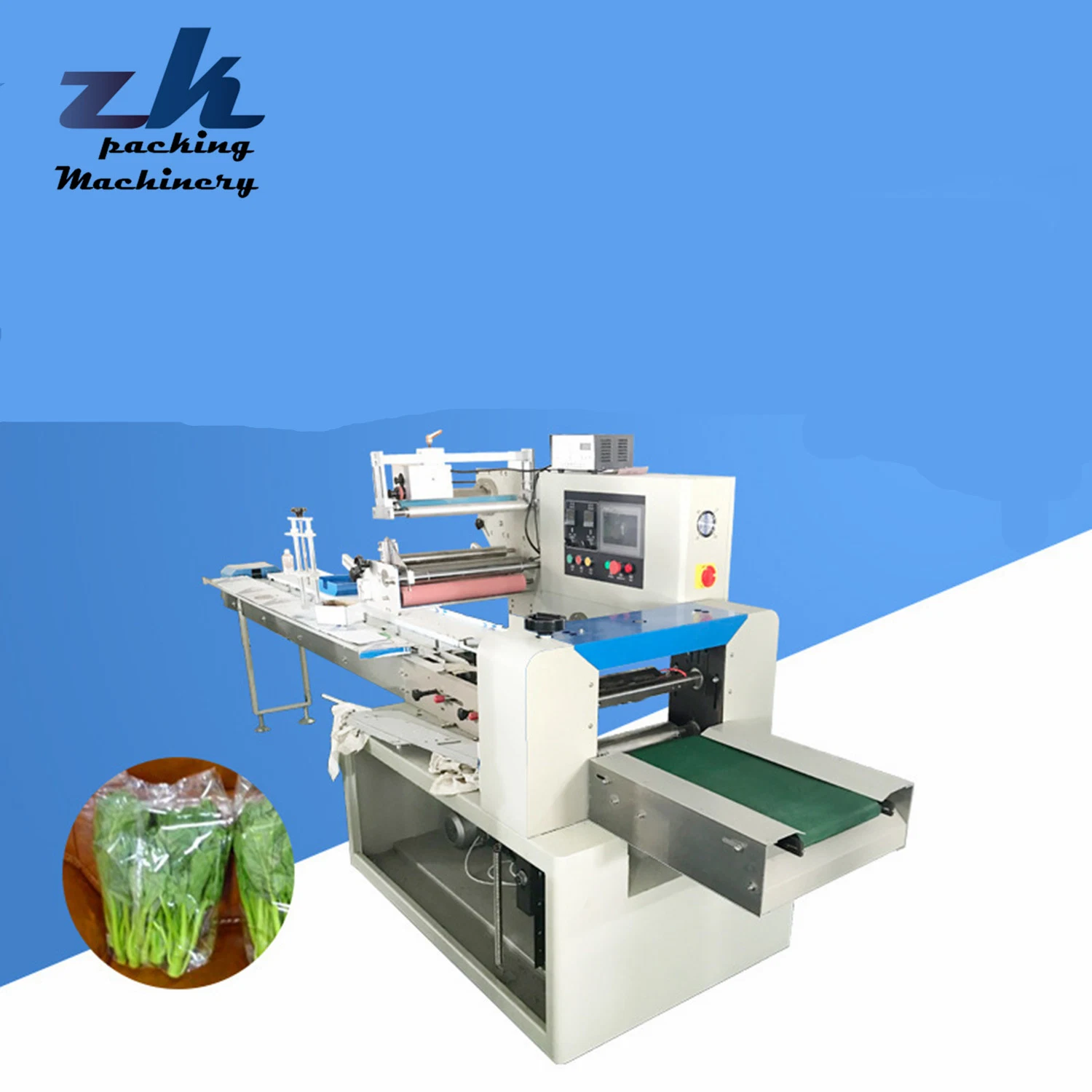 Automatic Disc Feeding Egg Roll /Marshmallow/Candy Bar Disc Feeding Egg Roll /Marshmallow/Candy Bar Pillow Bag Pack Food Packaging/ Packing Machine