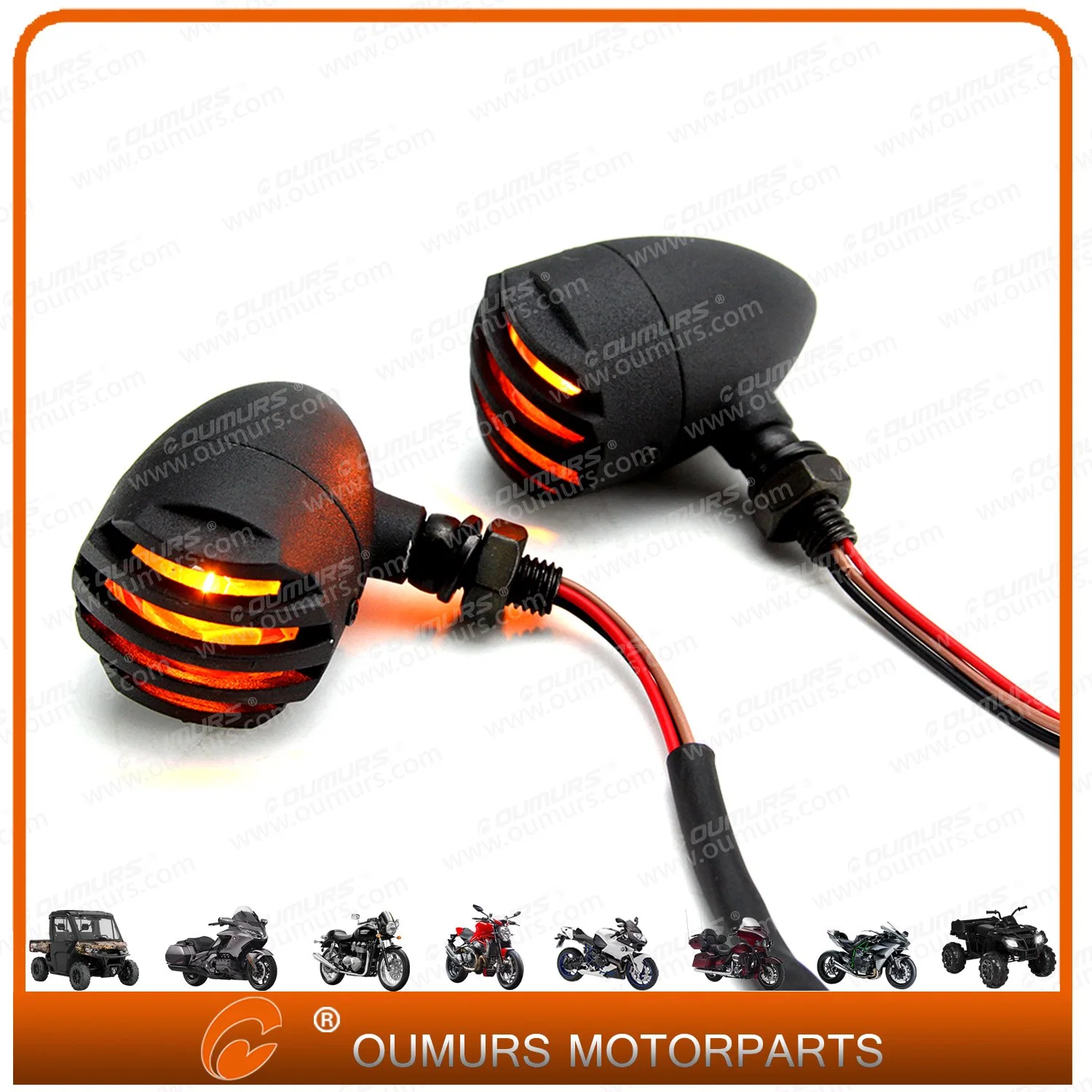 Motorcycle Spare Parts Black Turn Signals