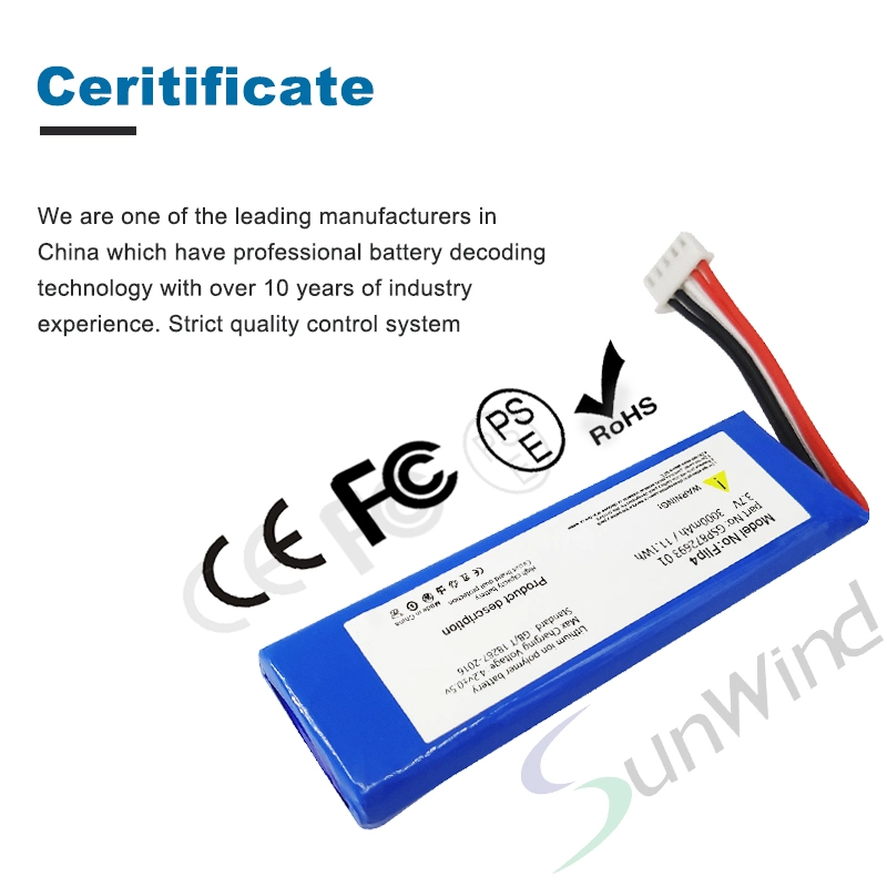 3.7V 3000mAh Li-Polymer Bt Battery for Jb L Speaker Flip 4 Gsp872693 01 Flip4 Special Edition