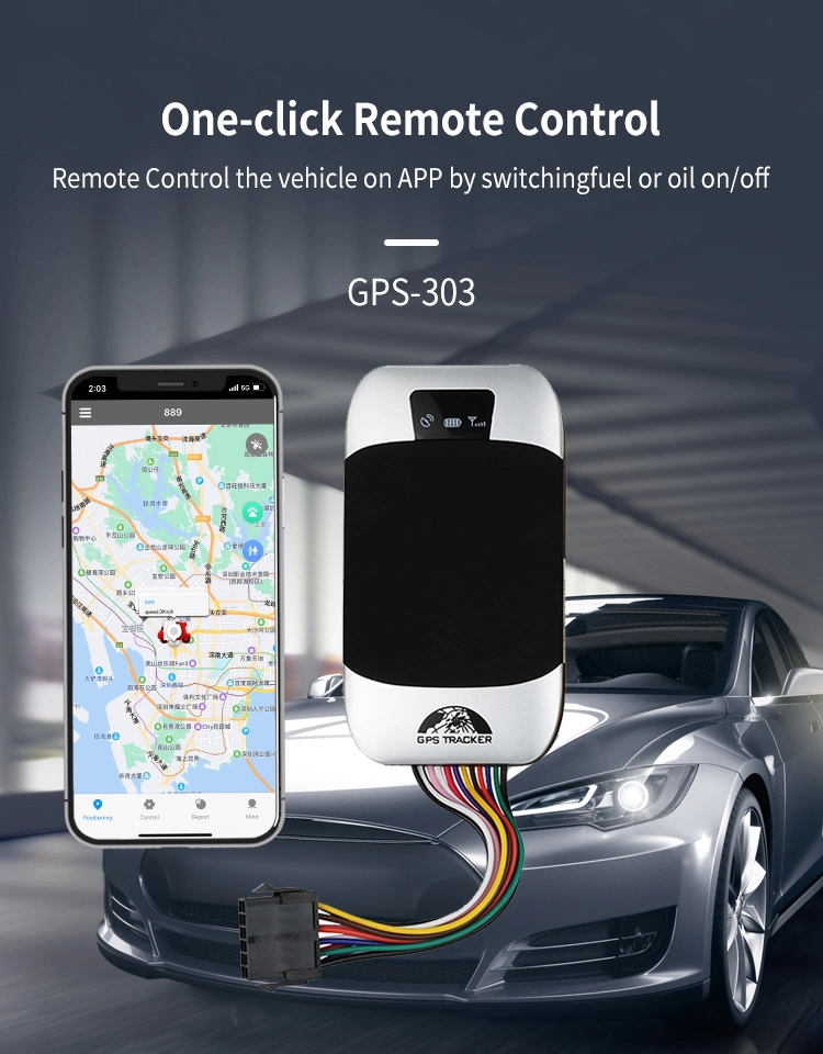 Mini SMS/GPRS/GPS Tracker Tk303 de vehículo alquiler de motos Sistema de dispositivo de seguimiento en tiempo real para México\Chile\Colombia