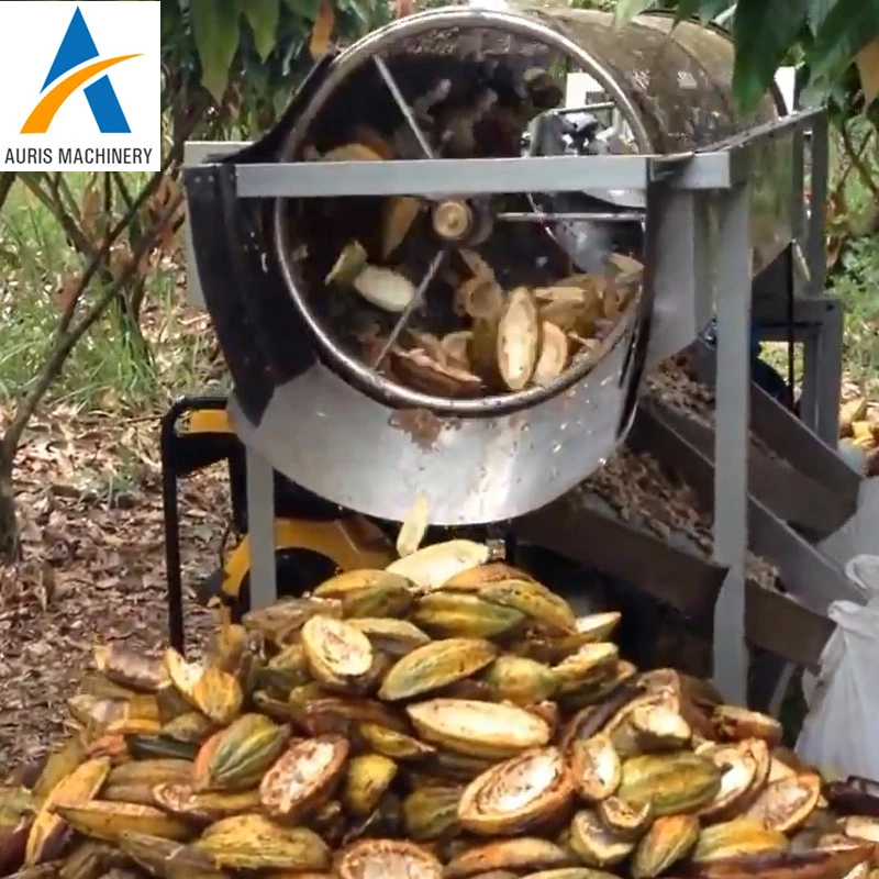 Automatic Fresh Cocoa Pods Breaking Machine Cocoa Pod Dehusking Splitting Machine