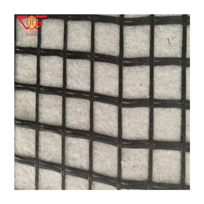 Composite Plastic Geogrid Fiberglass Grid PP Biaxial Geogrid Compound with Nonwoven Geotextile for Roadbed Geogrids Global Hot Sale