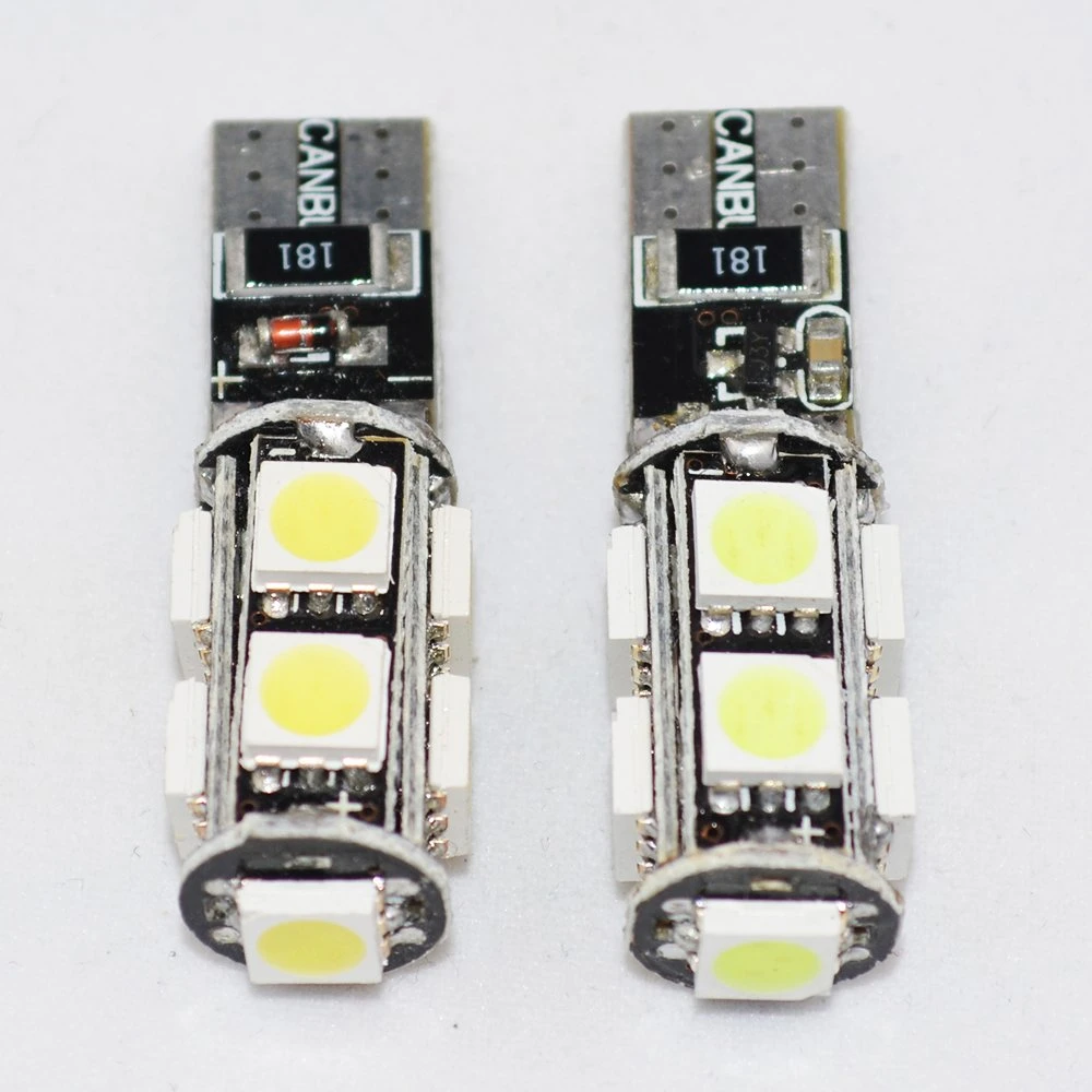 9LED SMD 5050 T10 Auto License Lights 194 T10 LED Bulb White Auto LED Car Lighting T10 LED Wedge Auto Lamp