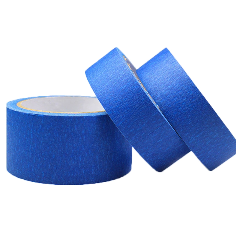 Color Customized Crepe Paper Blue Masking Tape Equivalent to 3m2090