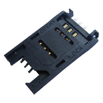 SIM Card Connectors, 6 Position with Copper Alloy Contact