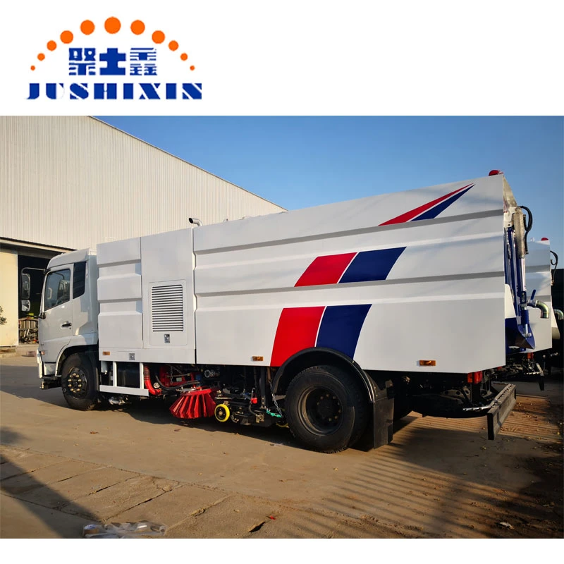 Dongfeng White 4*2 180HP Water Spray City Sanitation Clean Road Street Sweeper Truck