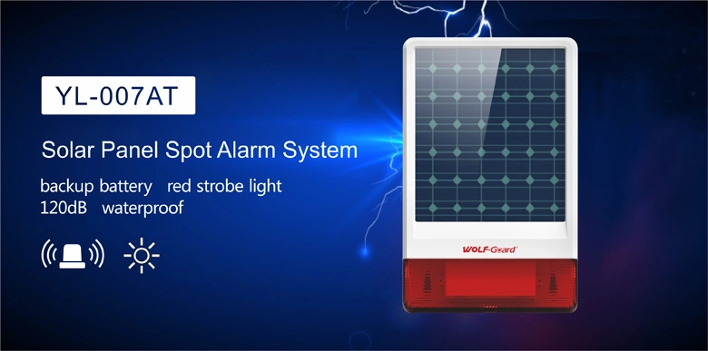 Mancha Solar de seguridad exterior Sistema de alarma con detectores inalámbricos