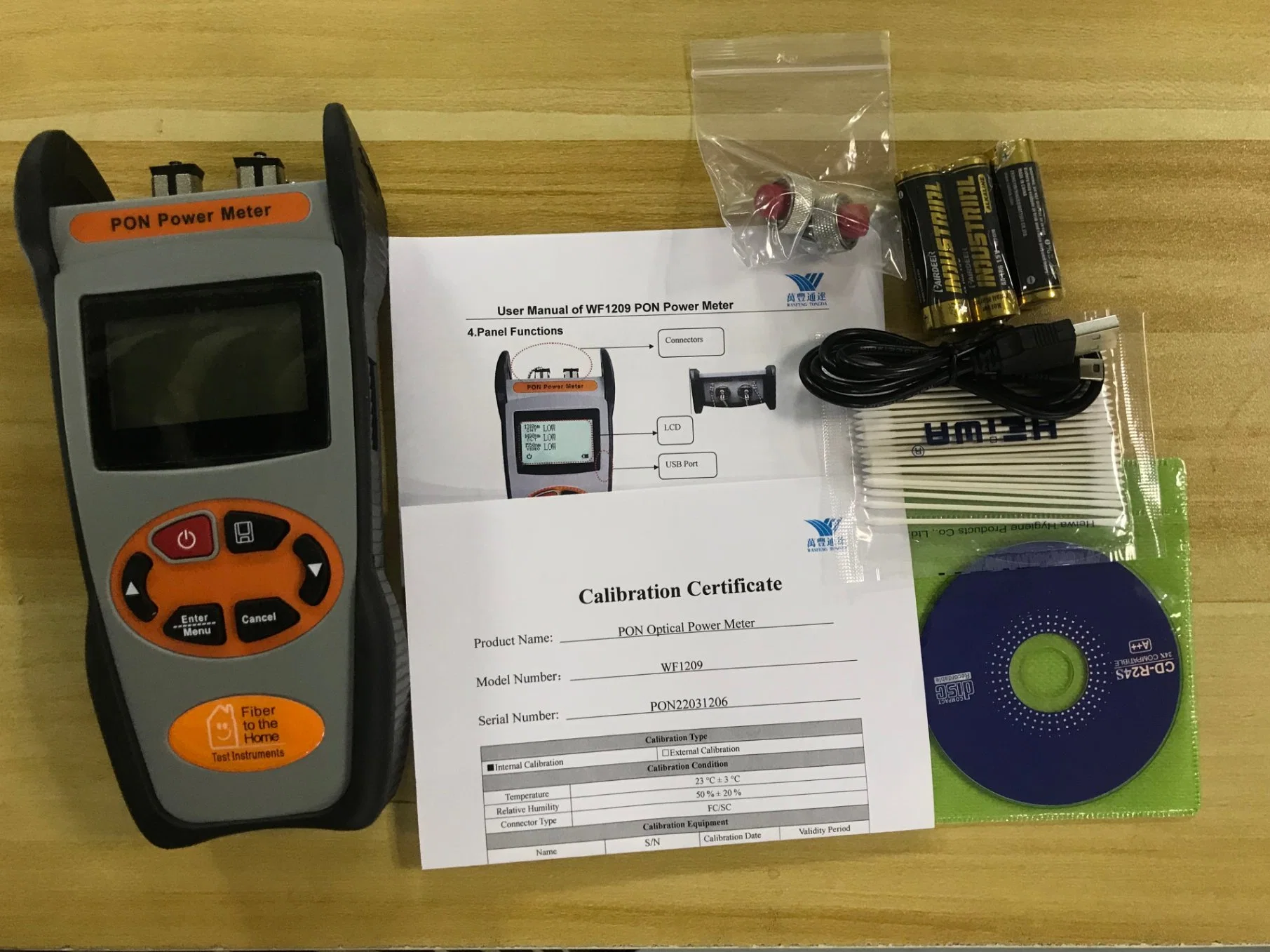 Medidor de potencia portátil XG/XGS-Pon para FTTX XG- Pon/10g-Epon Project Wf1209t Como medidor de potencia Pon de próxima generación de Exfo ppm-350D