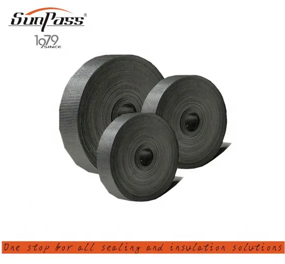 Graphite Product Pure Corrugated Graphite Tape for Grease Packing Manufacturer and Supplier Low Price Graphite Products