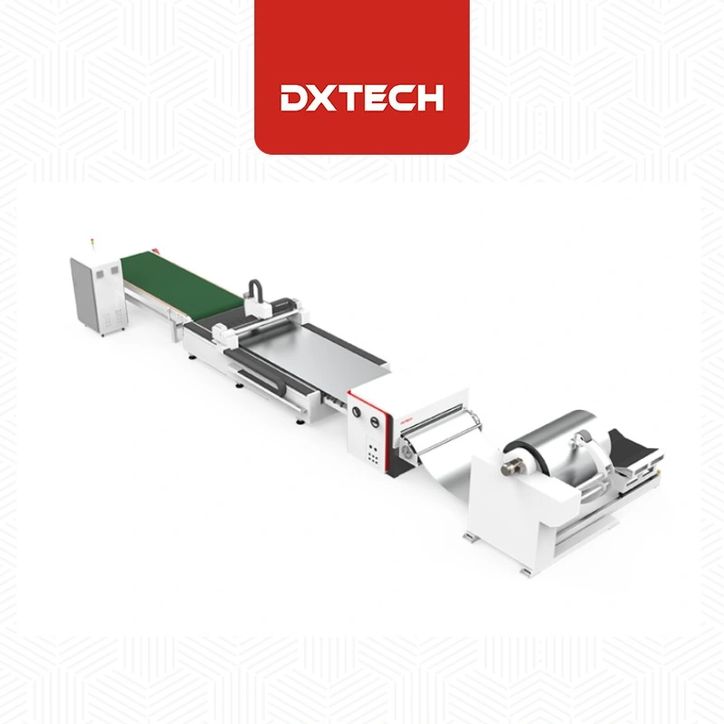 Fácil de manejar bobina automático CNC Máquina de corte láser de fibra de acero al carbono de acero inoxidable de metal con el precio de la nivelación y Decoiling