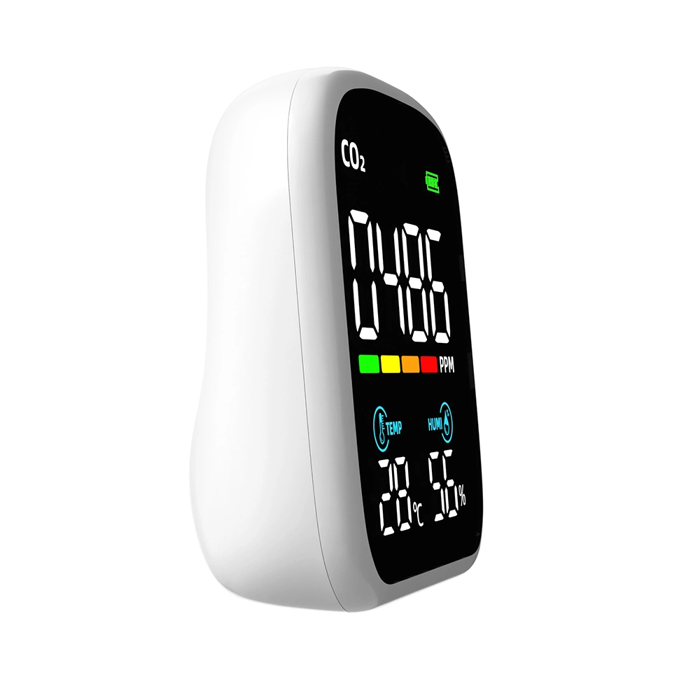 La calidad del aire OEM Medidor de CO2 detector NDIR el dióxido de carbono y confortable con la temperatura y humedad