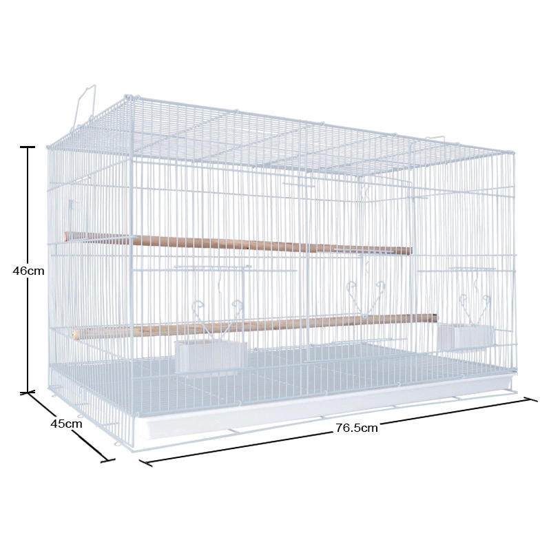 76,5x45x46cm China Fabricante de productos animales de compañía Cría de suministros de Aviary proporciona gran Bird Cage