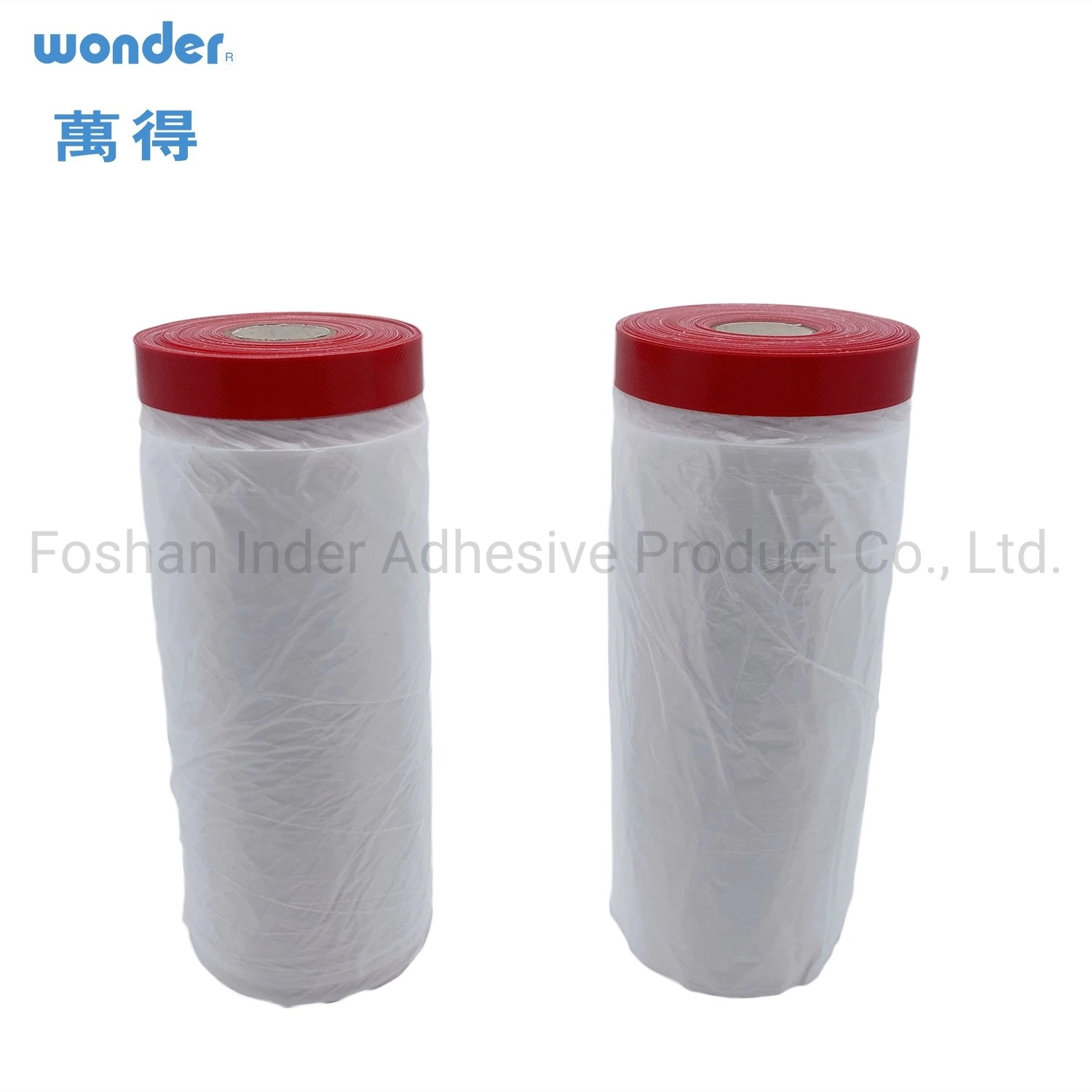 Wonder Brand Hot Saling HDPE Film with Duct Tape for House Painting