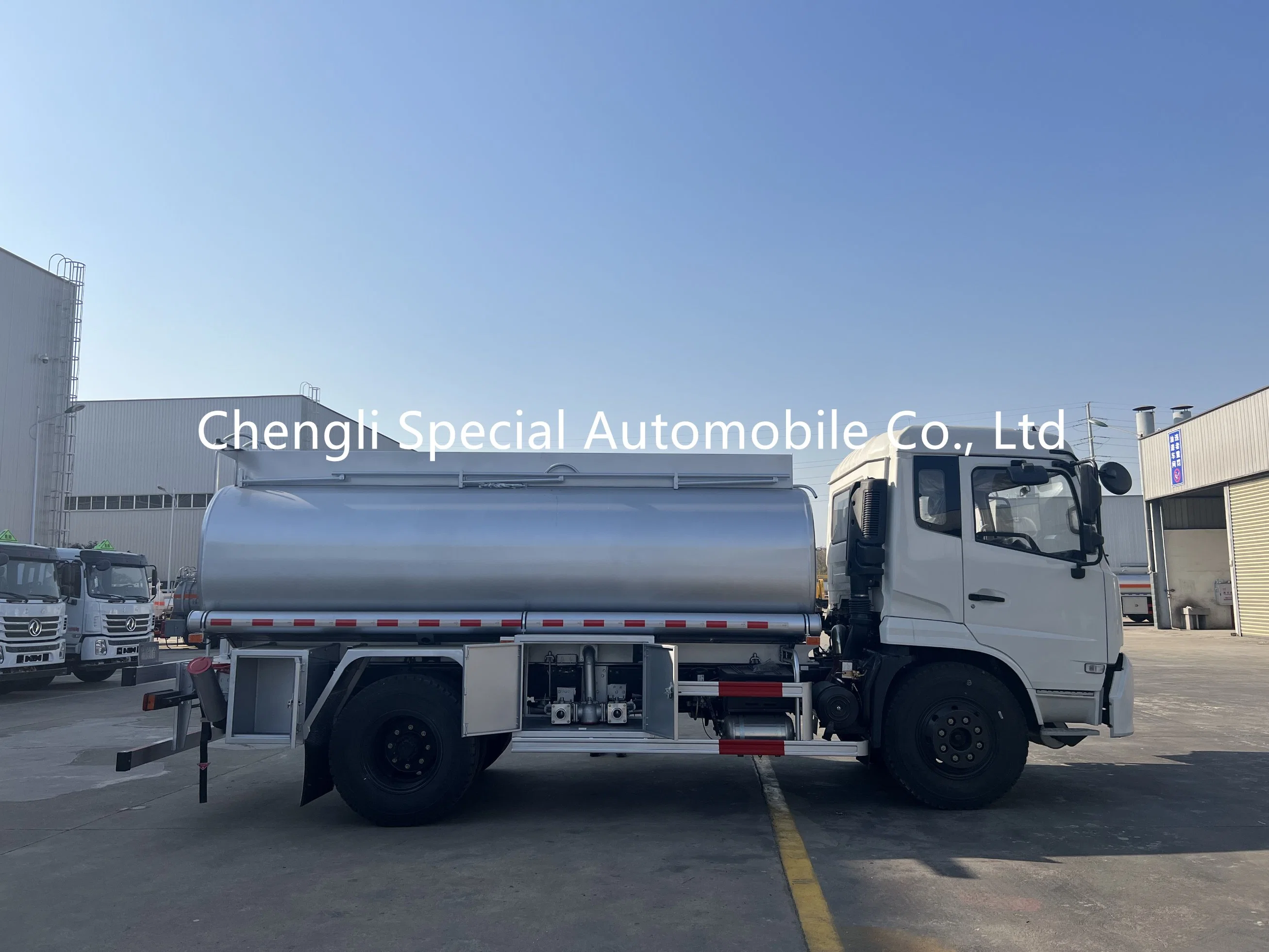 10cbm Dongfeng 6 Wheels Aluminum Alloy Refuel Doesel Oil Tank Bowser Truck