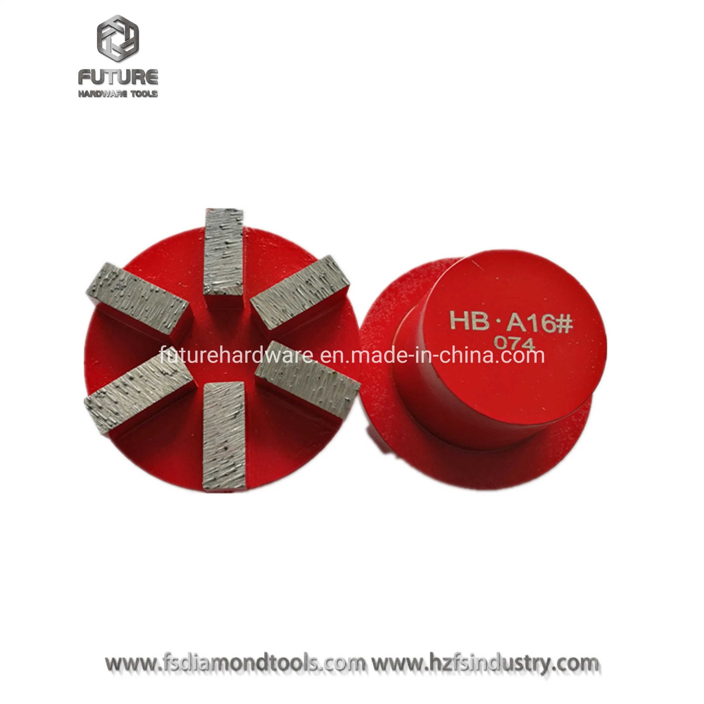 Scanmaskin Beveled Terrco Arrow PCD Epoxy Diamond Metal Bond Grinding Plug for Concrete Floor with Arrow Segments