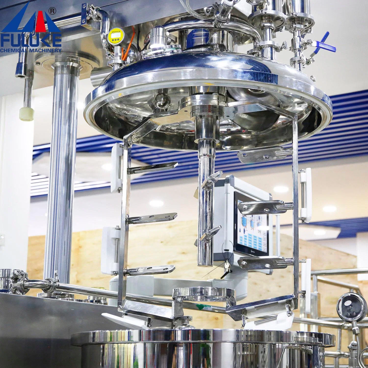 Skin Care Cosmetic Cream Production Line Vacuum Homogenizer Mixer Equipment