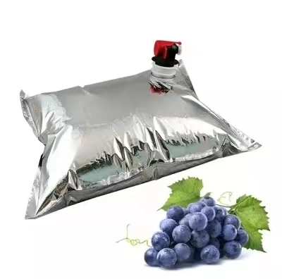 1L -220L Bib Aluminum Foil Bag in Box Laminated Packaging Bag for Liquid Juice Wine Water Beverage with Valve